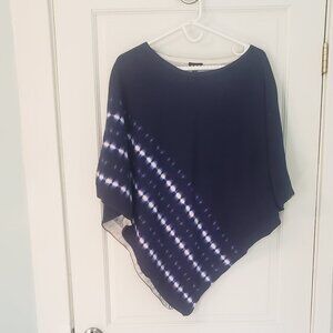 Shibori dye poncho